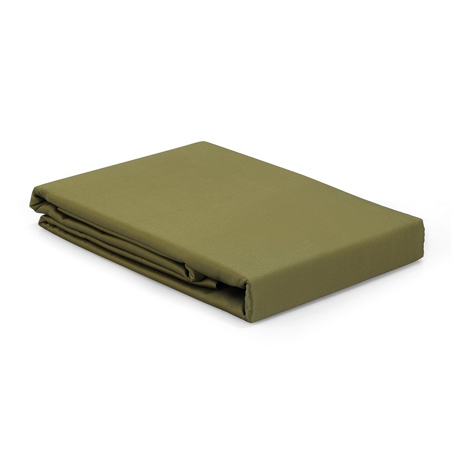 Фото Простыня из премиального сатина оливкового цвета из коллекции essential, 240х270 см (79837) - интернет-магазин МегаТерем в Москве