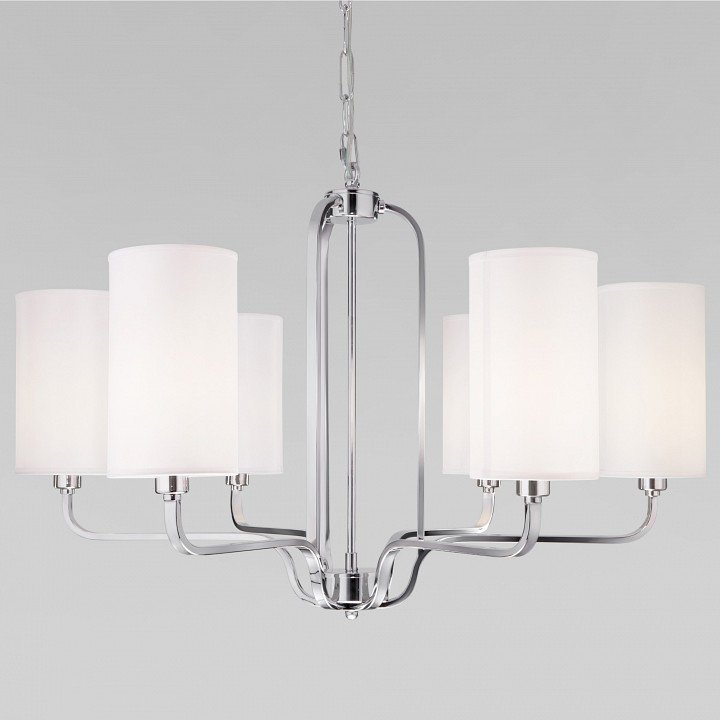 Фото Подвесная люстра Eurosvet Purezza 60128/6 хром EV_a056931 - интернет-магазин МегаТерем в Москве