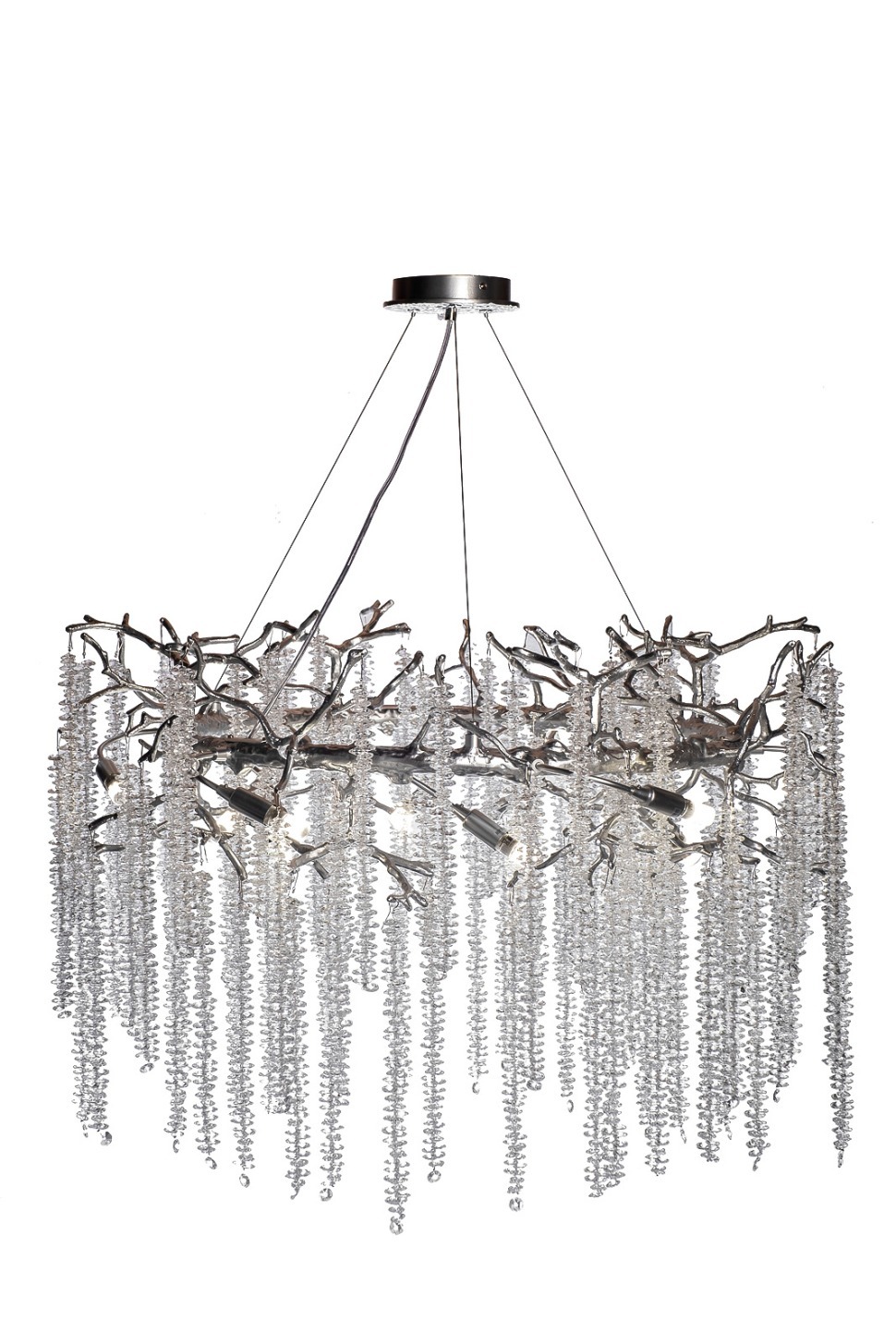 Фото Люстра d.80*45см, металл цвет серебро (TT-00012986) - интернет-магазин МегаТерем в Москве