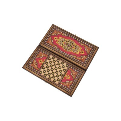 Нарды + Шашки Сирия Красные большие (Россия, дерево, 60 см), Partida (28262)