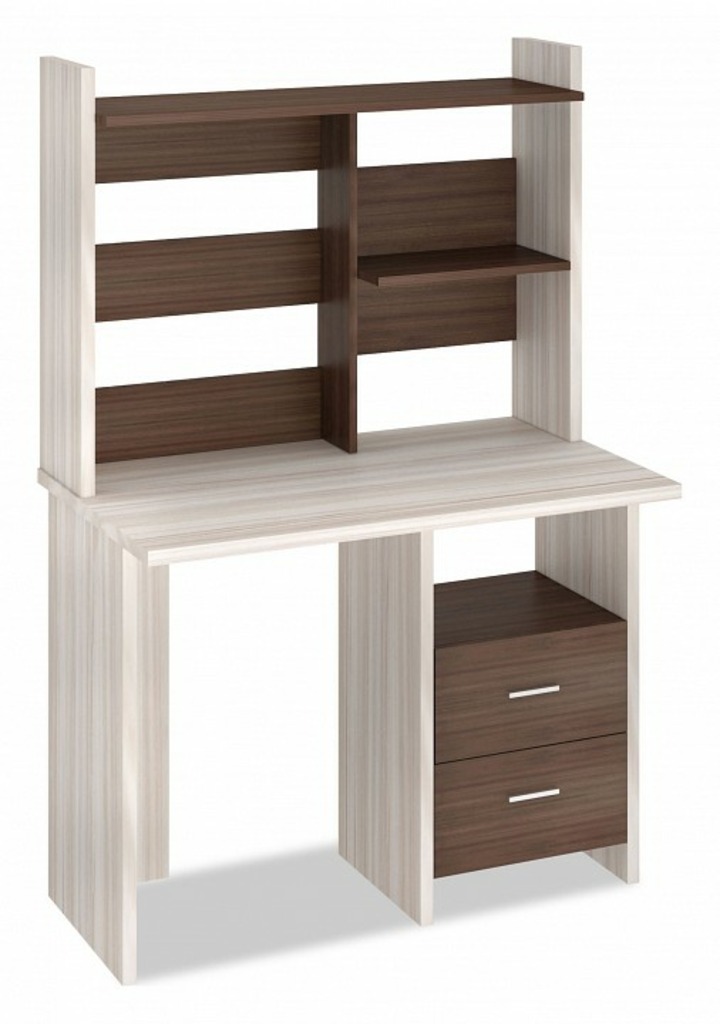 Фото Стол компьютерный Домино Лайт СКЛ-Прям100+НКЛ-100 MER_SKL-Pryam100_NKL-100_KSH - интернет-магазин МегаТерем в Москве