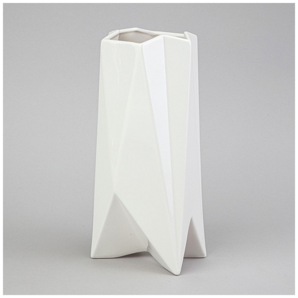 Фото Ваза 10.5*8*24см цвет: белый Lefard (374-137) - интернет-магазин МегаТерем в Москве