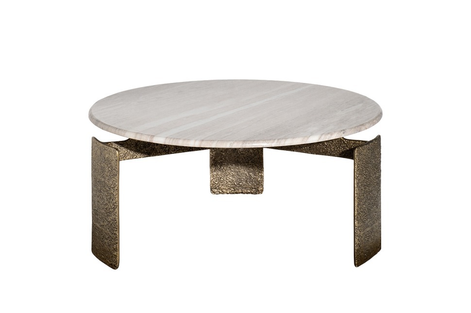 Фото Стол журнальный мраморный d100*45см (TT-00014986) - интернет-магазин МегаТерем в Москве