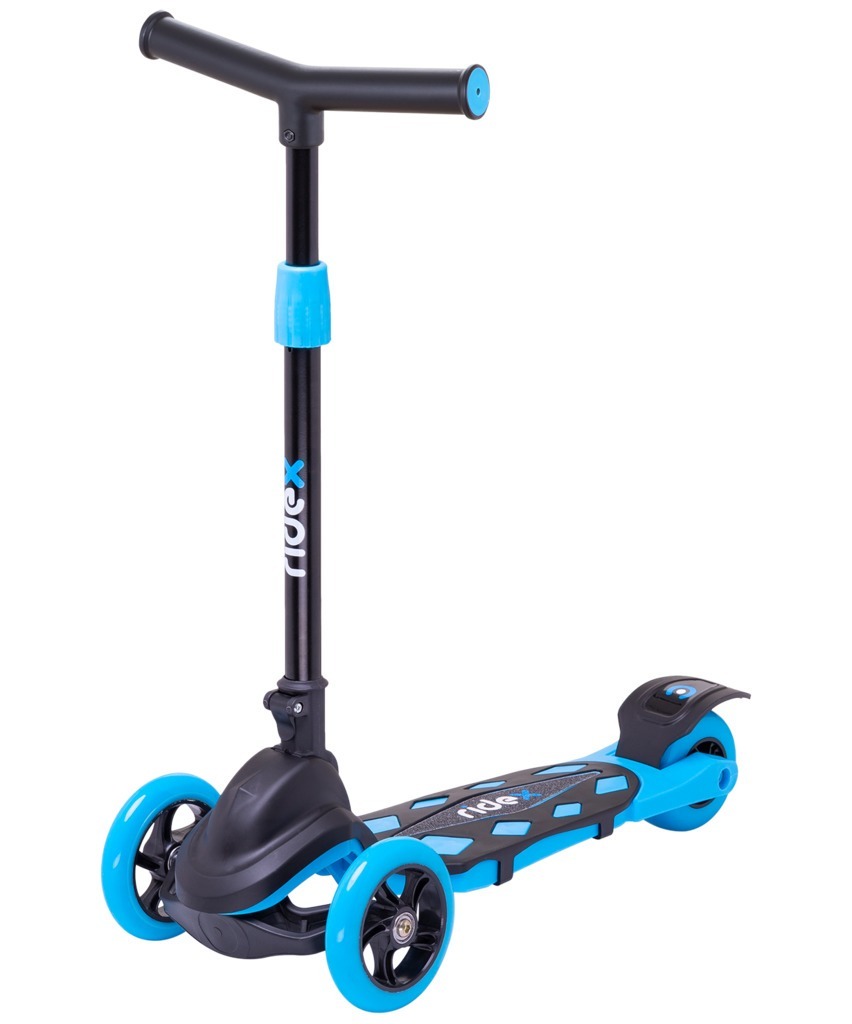 Фото БЕЗ УПАКОВКИ Самокат 3-колесный Ridex Robin 3D, 120/90 мм, неоновый голубой (2096040) - интернет-магазин МегаТерем в Москве