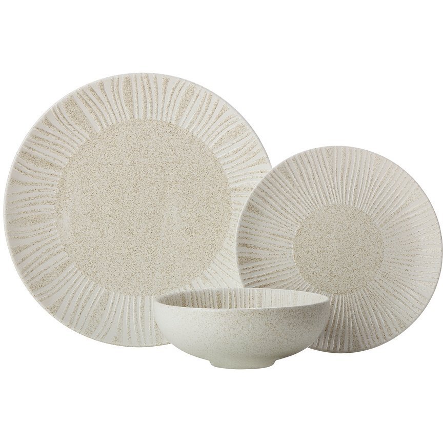 Фото Обеденный сервиз Solaris песочный, 4 персоны, 12 предметов - MW602-AX0321 Maxwell &amp; Williams - интернет-магазин МегаТерем в Москве