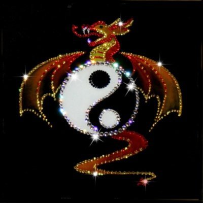 Картина Дракон инь-ян с кри...