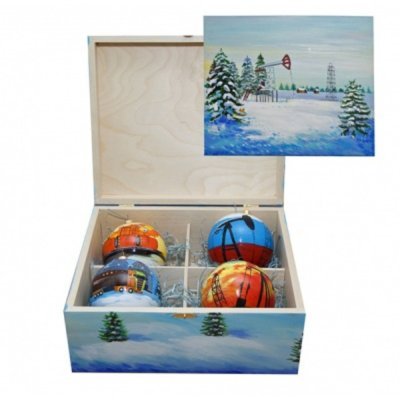 Новогодний набор на 4 шара ...