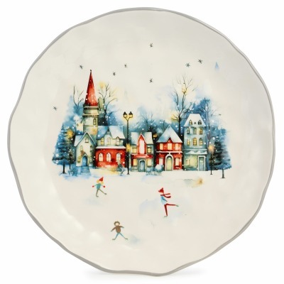Тарелка обеденная agness "с новым годом!" 28*4 см (358-2334) 