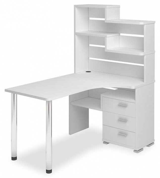 Фото Стол компьютерный Домино СР-132-140 MER_SR-132-140-BE-PRAV - интернет-магазин МегаТерем в Москве