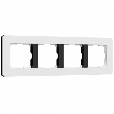 Рамка на 4 поста Werkel Split (белый/черный, soft-touch) W0043068 WRK_a067991