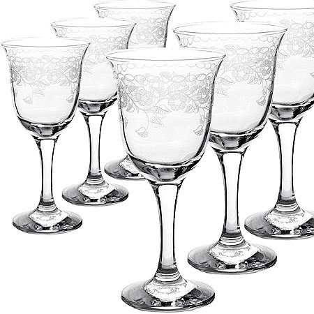 Фото Набор бокалов для вина из 6 штук 240 мл Флёр new (MS863-07-01) - интернет-магазин МегаТерем в Москве