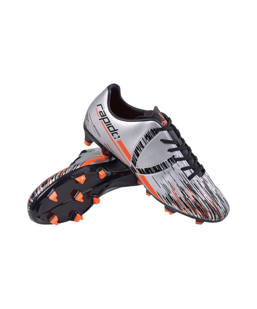 Фото БЕЗ УПАКОВКИ Бутсы футбольные JÖGEL Rapido FG Silver/black (2134143) - интернет-магазин МегаТерем в Москве
