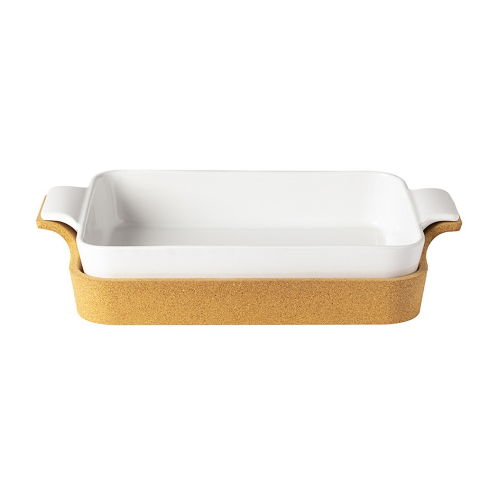 Фото Набор DR391-WHI(DR391-043), керамика/пробка, Beige/ white, CASAFINA BY COSTA NOVA - интернет-магазин МегаТерем в Москве