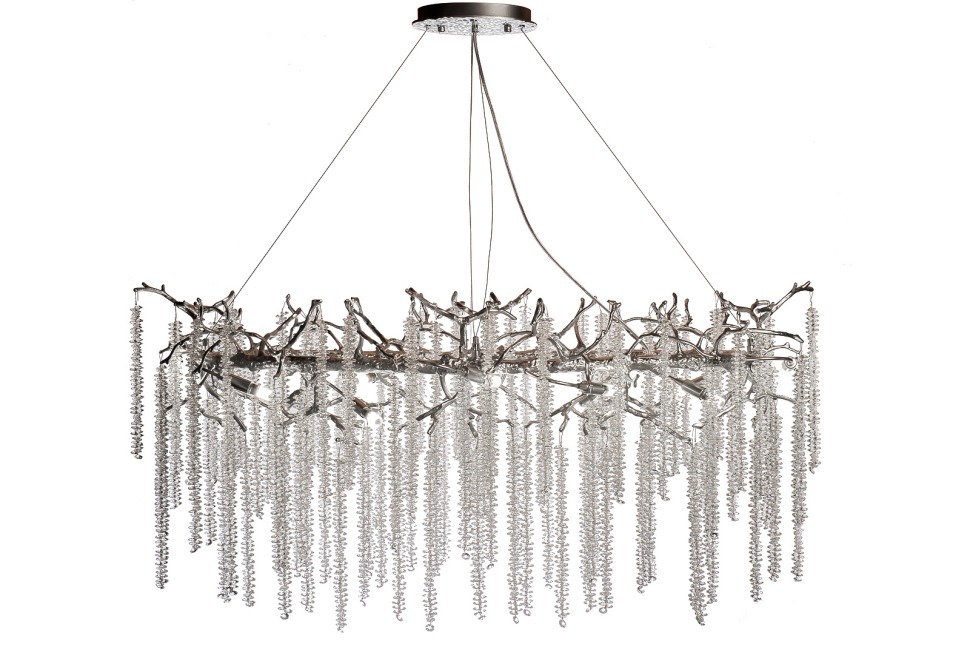 Фото Люстра 120*45см, металл цвет серебро (TT-00012987) - интернет-магазин МегаТерем в Москве