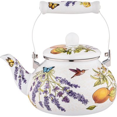 Чайник agness эмалированный, серия "прованс лимоны", 2,5 л (934-381) 