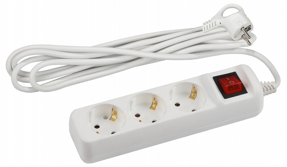 Фото Удлинитель с выключателем Эра  U-3es-3m-3x1,5 ER_B0044040 - интернет-магазин МегаТерем в Москве