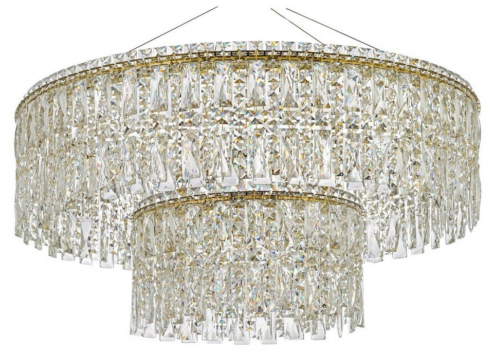 Фото Подвесная люстра Arti Lampadari Ovindoli Gold Ovindoli L 1.5.80+40.100 G AL_Ovindoli_L_1.5.80_40.100_G - интернет-магазин МегаТерем в Москве