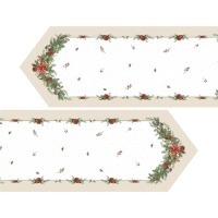 Дорожка на стол 45х300 cm  "celebration", цвет: бежевый, tm lefard, полиэстер 100% (986-001-32) 