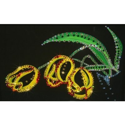 Картина Желтые тюльпаны с кристаллами Swarovski (1104)