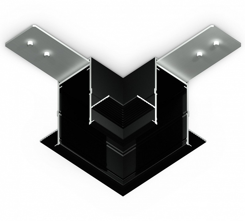 Фото Соединитель угловой L-образный для треков встраиваемых Ambrella Light GL GL1040 AMBR_GL1040 - интернет-магазин МегаТерем в Москве