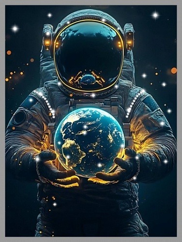 Фото Картина Мечты о доме с кристаллами Swarovski (3347) - интернет-магазин МегаТерем в Москве