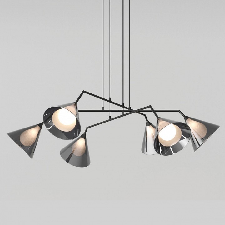 Фото Подвесная люстра Eurosvet Enigma 70161/6 черный EV_a069046 - интернет-магазин МегаТерем в Москве