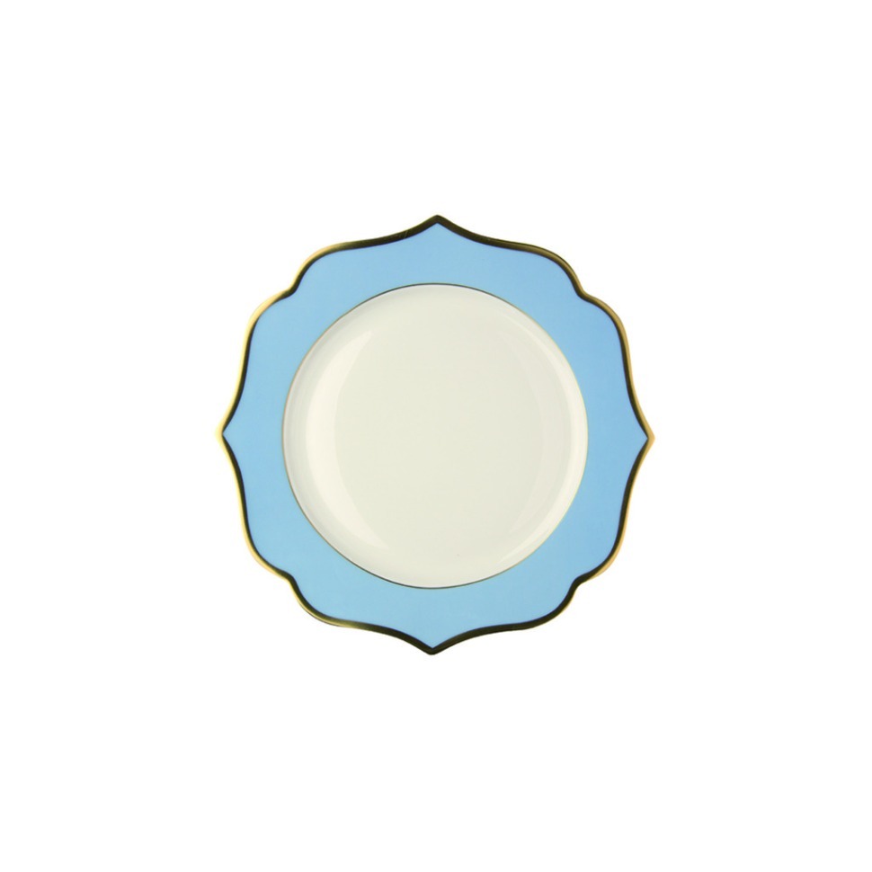 Фото Тарелка LION005CE002200, 20 см, костяной фарфор, blue, ivory, gold, LE COQ - интернет-магазин МегаТерем в Москве