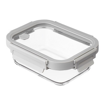 Контейнер для запекания и хранения прямоугольный с крышкой, 640 мл, светло-серый (77789)