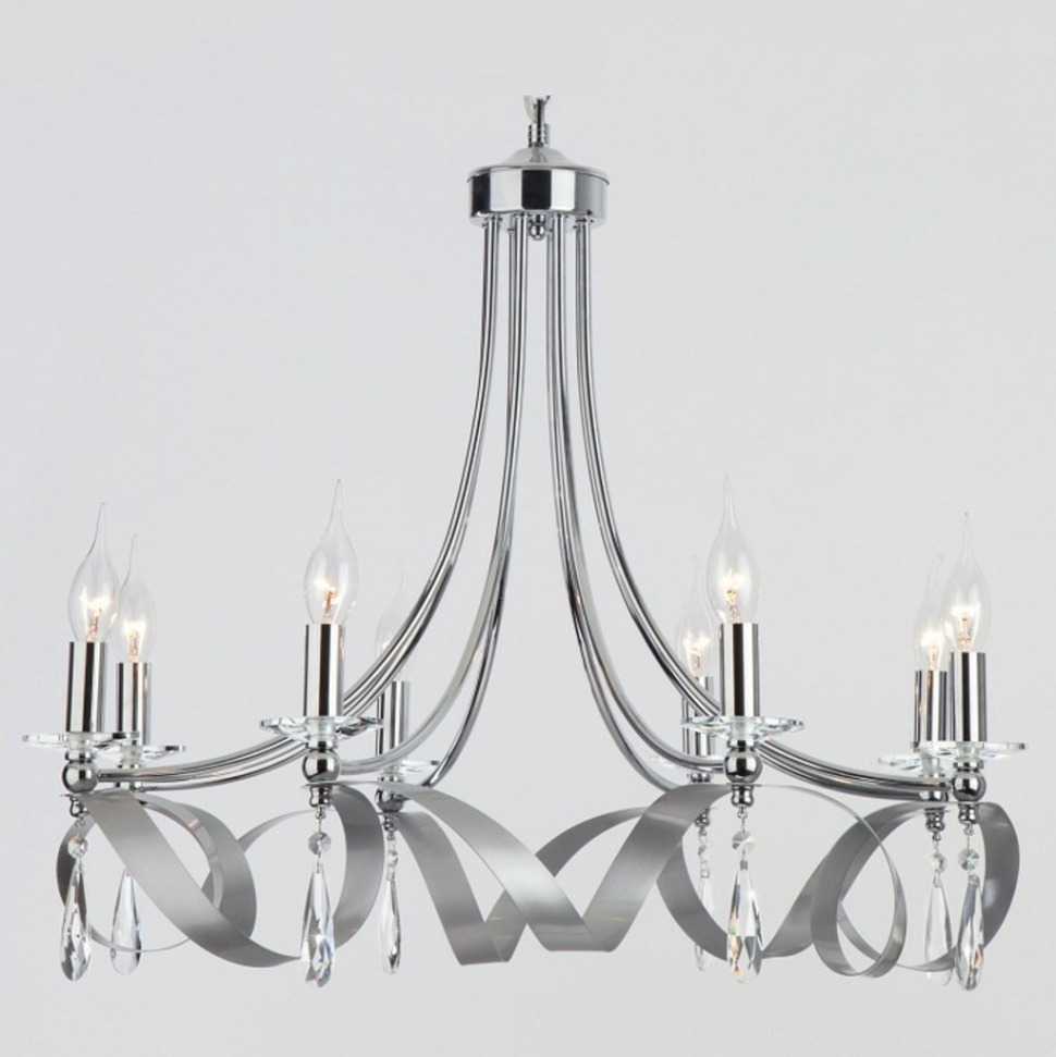 Фото Подвесная люстра Eurosvet Adelia 60064/8 хром EV_82091 - интернет-магазин МегаТерем в Москве