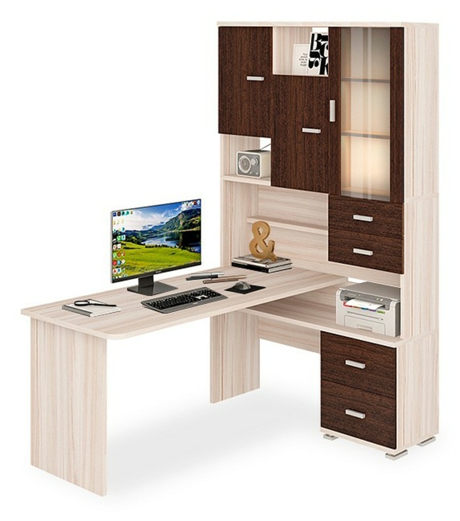 Фото Стол компьютерный Домино СР-620/160 MER_SR-620-160_KVK-PRAV - интернет-магазин МегаТерем в Москве