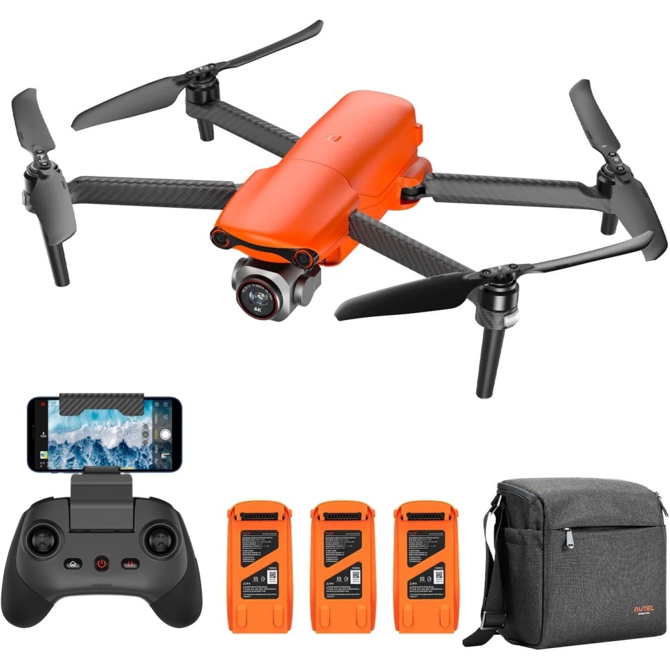 Фото Квадрокоптер Autel Robotics EVO LITE+ Orange Premium (3 батареи) RTF - EVO-LITE-PLUS-ORANGE-COMBO3 - интернет-магазин МегаТерем в Москве