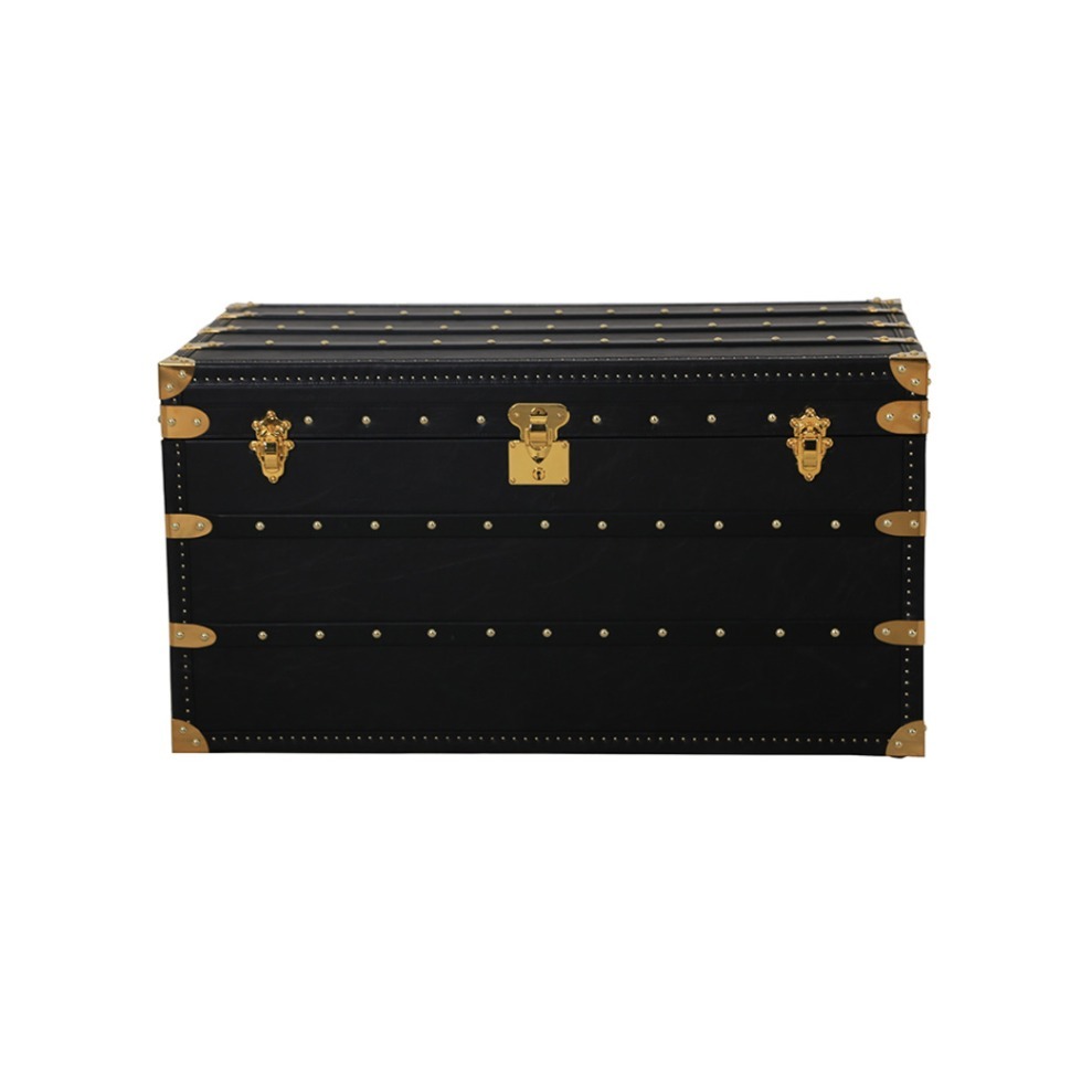 Фото Сундук T0137/B76#, Кожа, Belon black, ROOMERS FURNITURE - интернет-магазин МегаТерем в Москве