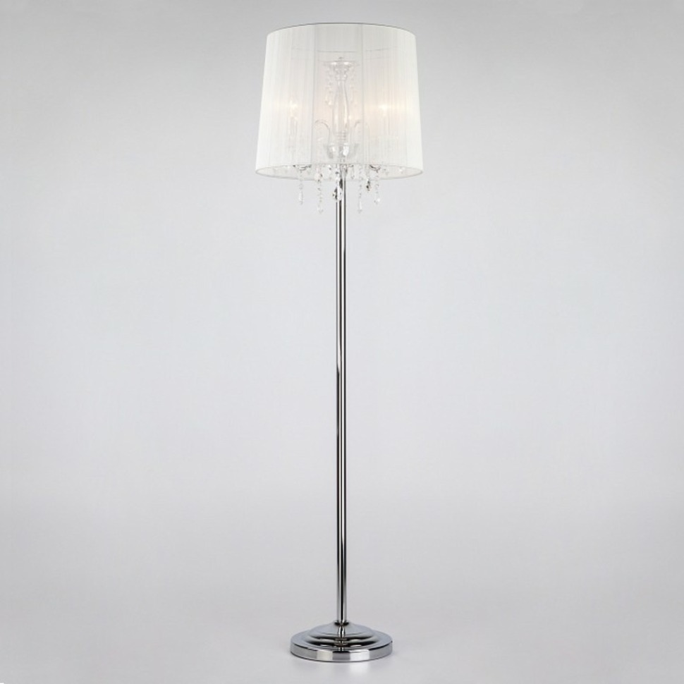 Фото Торшер Eurosvet Allata 2045/3F хром/белый  торшер EV_46063 - интернет-магазин МегаТерем в Москве