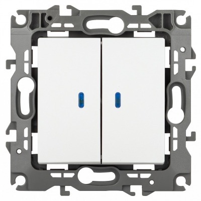 Выключатель двухклавишный с...