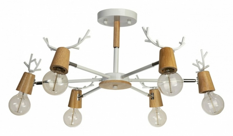 Фото Люстра на штанге Loft it Sven 10024/6 White LF_10024_6_White - интернет-магазин МегаТерем в Москве