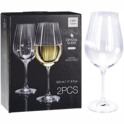 Бокал д/белого вина 520мл с полосками набор 2 шт (TT-00007760)