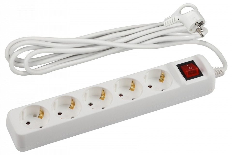 Фото Удлинитель с выключателем Эра  U-5es-3m-3x1,5 ER_B0044044 - интернет-магазин МегаТерем в Москве