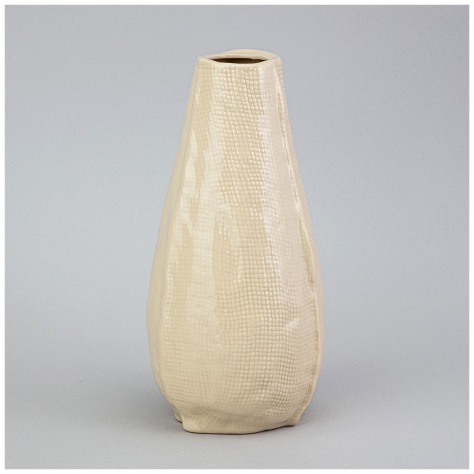 Фото Ваза 13*13*25см цвет: бежевый Lefard (374-139) - интернет-магазин МегаТерем в Москве