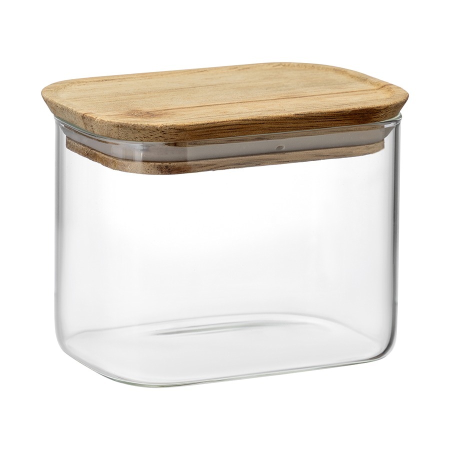 Фото Банка для хранения прямоугольная glass acacia, 600 мл (79986) - интернет-магазин МегаТерем в Москве