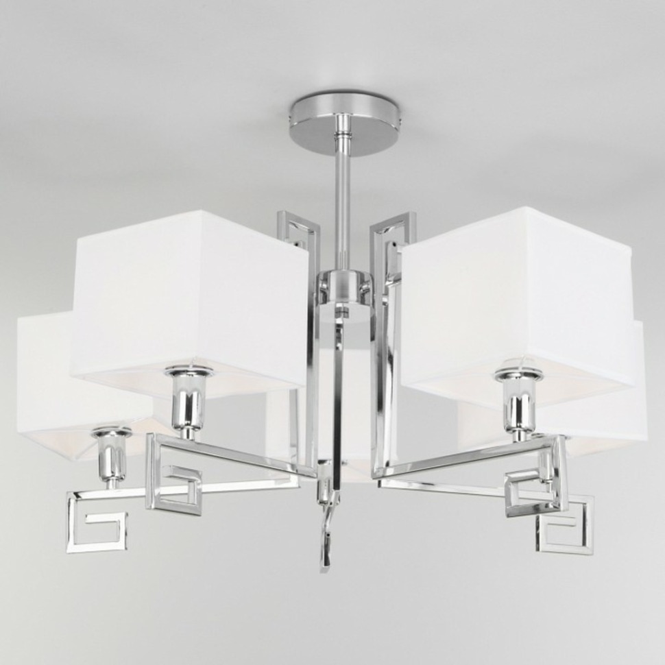 Фото Люстра на штанге Eurosvet Alma 60115/5 хром EV_a049494 - интернет-магазин МегаТерем в Москве