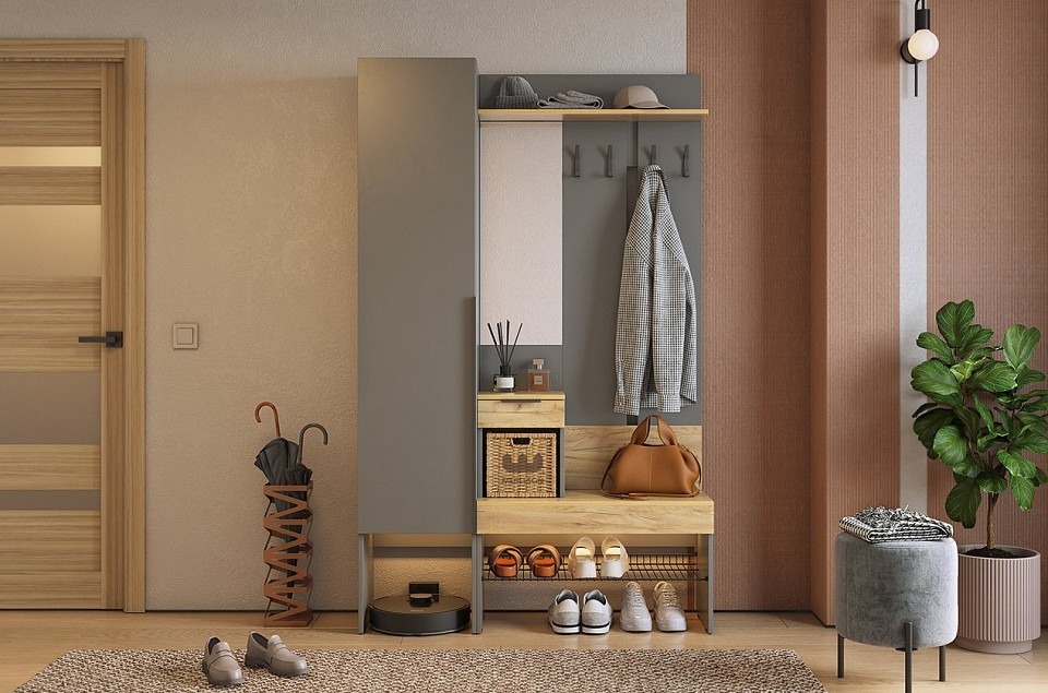 Фото Стенка для прихожей Баско К3 MBS_PK03Basko-3319 - интернет-магазин МегаТерем в Москве