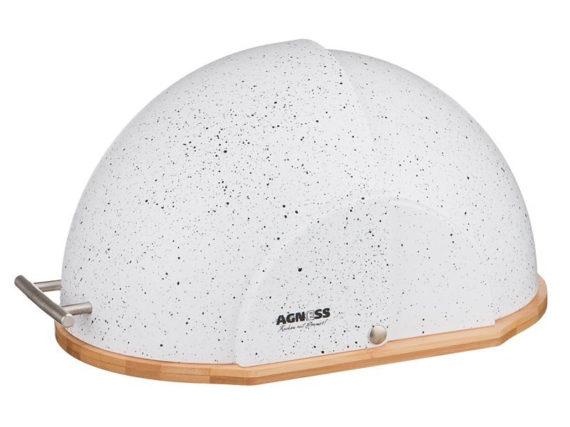 Фото Хлебница agness native деревянная с пластиковой крышкой 36*26*20 см (938-014)  - интернет-магазин МегаТерем в Москве