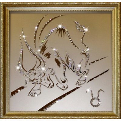 Картина Телец 35х35 см с кр...