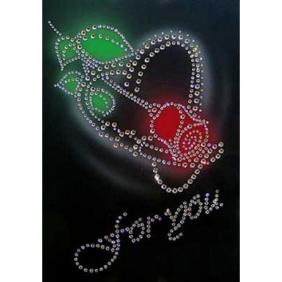 Картина Роза большая с кристаллами Swarovski (1264)