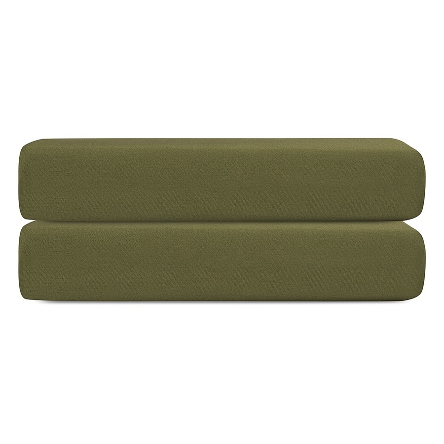 Фото Простыня на резинке из сатина из коллекции meditation, olive, 160х200х30 см (77757) - интернет-магазин МегаТерем в Москве