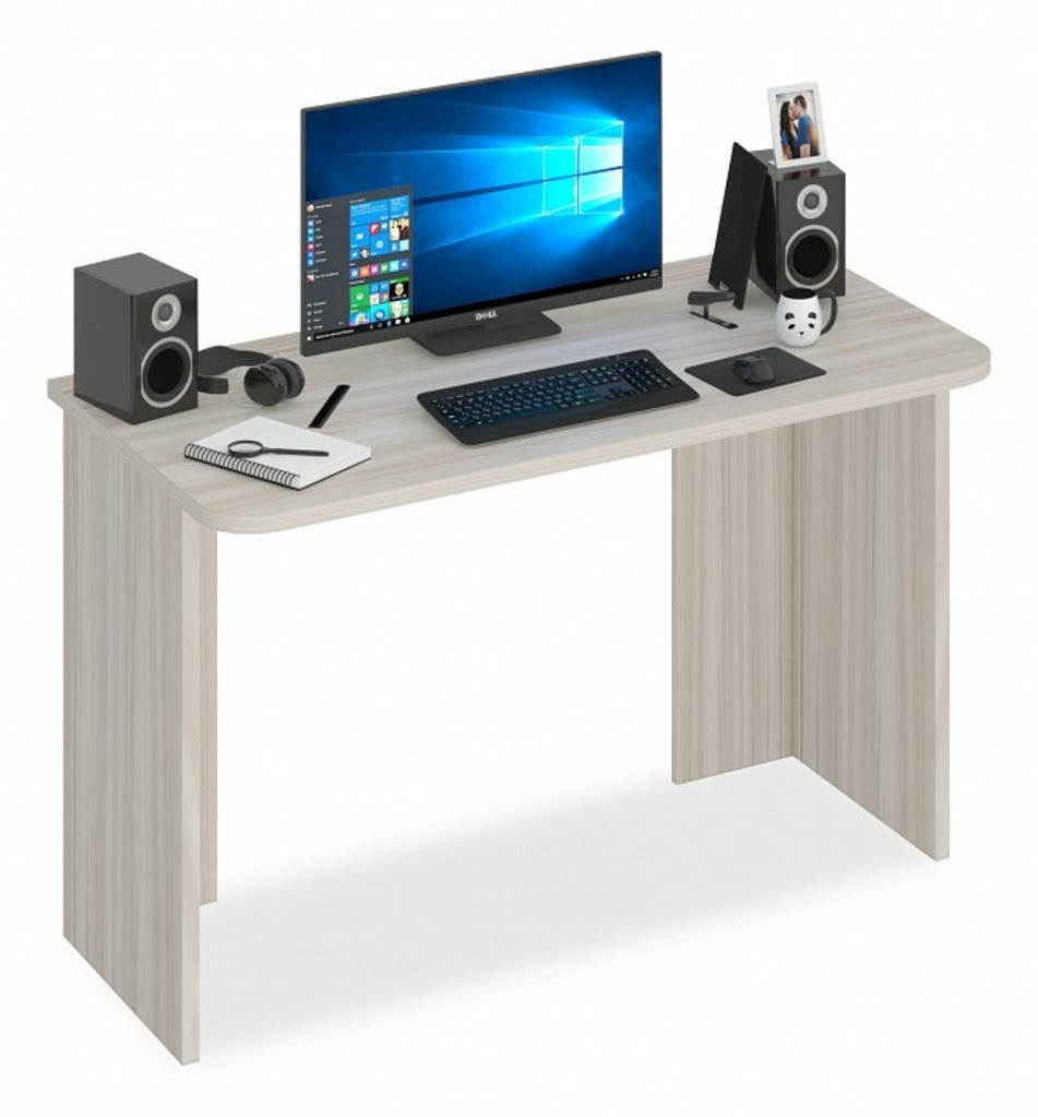 Фото Стол офисный Домино Lite СКЛ-Прям120Р MER_SKL-Pryam120Rbez_tumby_K - интернет-магазин МегаТерем в Москве