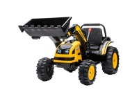 Детский электромобиль трактор с ковшом и пультом управления (желтый, 2WD, EVA) (HL389-LUX-YELLOW)
