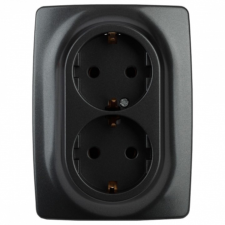 Фото Розетка двойная с заземлением Эра Эра 12 12-2106-05 ER_B0031232 - интернет-магазин МегаТерем в Москве