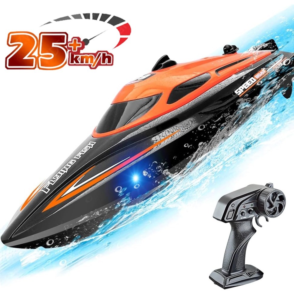 Фото Радиоуправляемый катер (30 см, 25 км/ч, акб 700 mAh) (HJ812-B1) - интернет-магазин МегаТерем в Москве