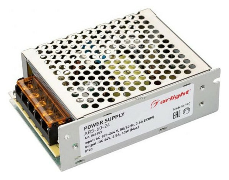 Фото Блок питания Arlight ARS-60-24 026153 ARLT_026153 - интернет-магазин МегаТерем в Москве